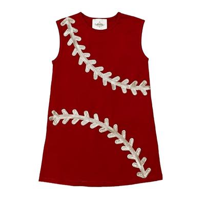 Maroon Kids Glitter Baseball Dress