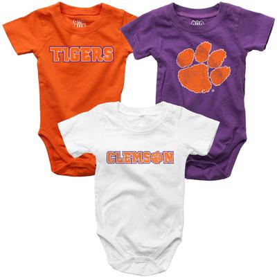 Clemson Wes and Willy Infant 3 Pack Hopper Set