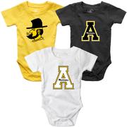  App State Wes And Willy Infant 3 Pack Hopper Set