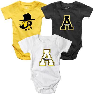 App State Wes and Willy Infant 3 Pack Hopper Set