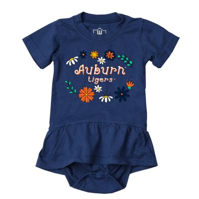 Auburn Wes and Willy Infant Flower Jersey Hopper Onesie