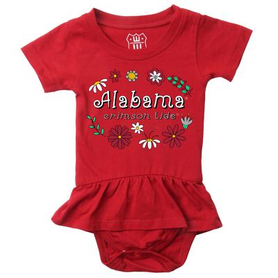 Alabama Wes and Willy Infant Flower Jersey Hopper Onesie