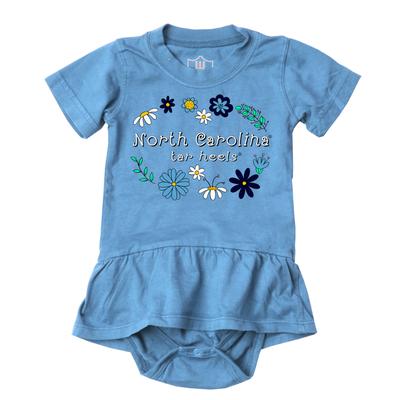 UNC Wes and Willy Infant Flower Jersey Hopper Onesie