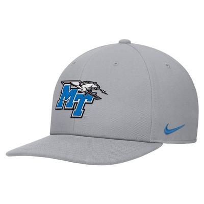 MTSU Nike YOUTH Pro Flat Bill Snapback Cap WOLF_GREY