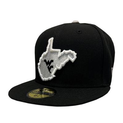 West Virginia New Era 5950 State Outline Fitted Cap