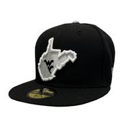  West Virginia New Era 5950 State Outline Fitted Cap