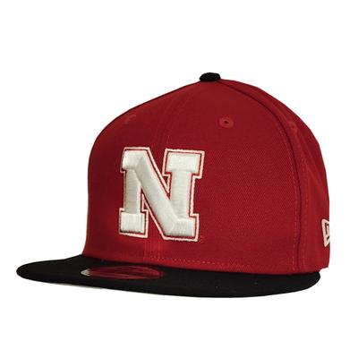 Nebraska New Era 950 Block N Two Tone Flat Bill Hat