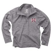  Mississippi State Wes And Willy Kids Cloudy Yarn Fleece 1/4 Zip Pullover