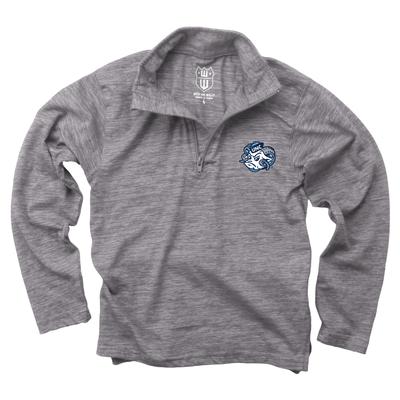 UNC Wes and Willy YOUTH Cloudy Yarn Fleece 1/4 Zip Pullover