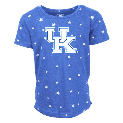 Kentucky Wes and Willy Kids Shimmer Star Drop Tee