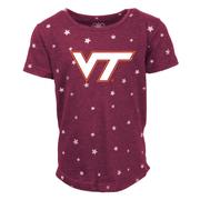  Virginia Tech Wes And Willy Kids Shimmer Star Drop Tee