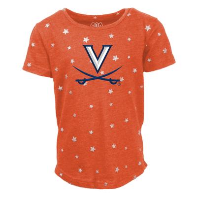 Virginia Wes and Willy Toddler Shimmer Star Drop Tee