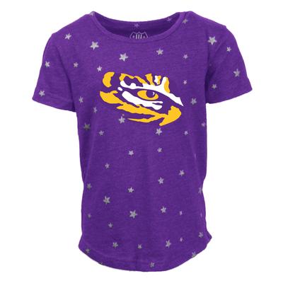 LSU Wes and Willy Toddler Shimmer Star Drop Tee