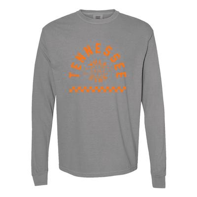 Tennessee Basketball State Outline Comfort Colors Long Sleeve Tee