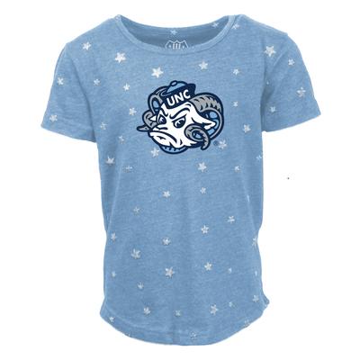 UNC Wes and Willy Toddler Shimmer Star Drop Tee