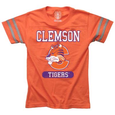 Clemson Wes and Willy Vault Toddler Stripe Sleeve Tee