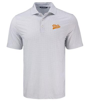 Tennessee Cutter & Buck Vols Script Pike Diamond Dot Print Polo