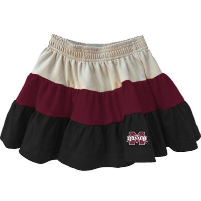 Mississippi State Wes and Willy Kids Tiered Skort