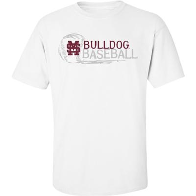 Mississippi State Bayou Apparel Bulldog Baseball Drawing Tee