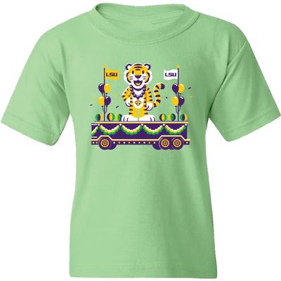 LSU Bayou Apparel YOUTH Mike Mardi Gras Tee MINT_GREEN