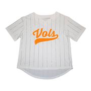  Tennessee Kickoff Couture Ballgame Rhinestone Striped Jersey Tee