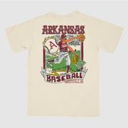  Arkansas Wonky Baseball Cards Comfort Colors Tee