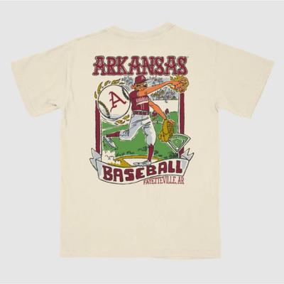 Arkansas Wonky Baseball Cards Comfort Colors Tee