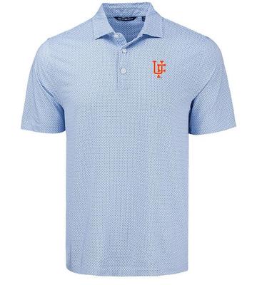 Florida Cutter & Buck Interlock Pike Diamond Dot Print Polo