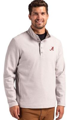 Alabama Cutter & Buck Hunts Point Textured Fleece Snap Pullover