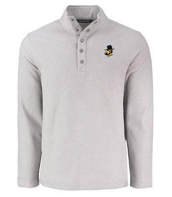 App State Cutter & Buck Yosef Hunts Point Textured Fleece Snap Pullover