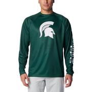  Michigan State Columbia Pfg Terminal Tackle Heather Long Sleeve Shirt