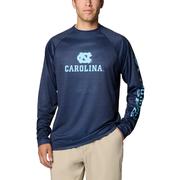  Unc Columbia Pfg Terminal Tackle Heather Long Sleeve Shirt