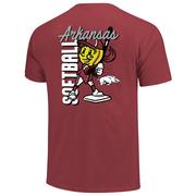  Arkansas Image One Softball Batter Swing Comfort Colors Tee