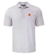  Clemson Cutter & Buck Pike Flora Print Polo