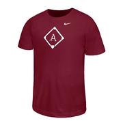  Arkansas Nike Youth Dri- Fit Legend Baseball Diamond Tee