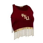  Florida State Emerson Krypto Racerback With Rhinestone Fringe Tank Top