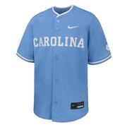  Unc Nike Youth Full Button Baseball Jersey