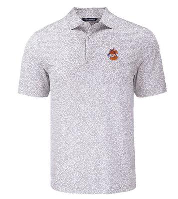 Clemson Cutter & Buck Vault C Pike Flora Print Polo