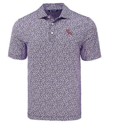 Clemson Cutter & Buck Tiger Pike Flora Print Polo