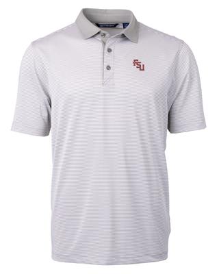 Florida State Cutter & Buck Virtue Eco Micro Stripe Polo