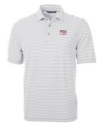  Florida State Cutter & Buck Spear Virtue Eco Pique Stripe Polo