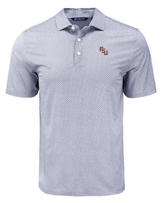 Florida State Cutter & Buck Pike Diamond Dot Print Polo