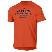  Auburn Under Armour Basketball Stack Poly Tech Tee