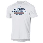  Auburn Under Armour Basketball Stack Poly Tech Tee