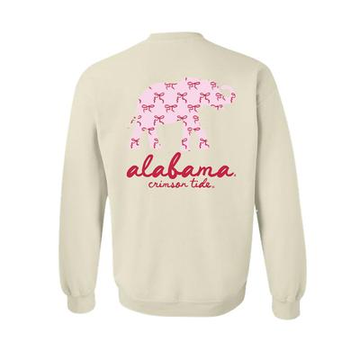 Alabama Bows Elephant Fleece Crew