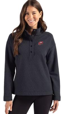 Western Kentucky Cutter & Buck Women's Hunts Point Textured Fleece Snap Pullover