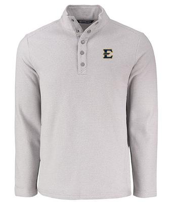 ETSU Cutter & Buck Hunts Point Textured Fleece Snap Pullover