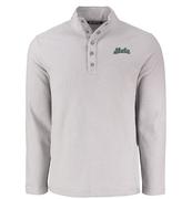  Michigan State Script Cutter & Buck Hunts Point Textured Fleece Snap Pullover