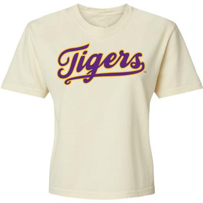 LSU Tiger Script Comfort Colors Boxy Tee