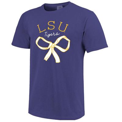 LSU Image One School Bow Comfort Colors Tee